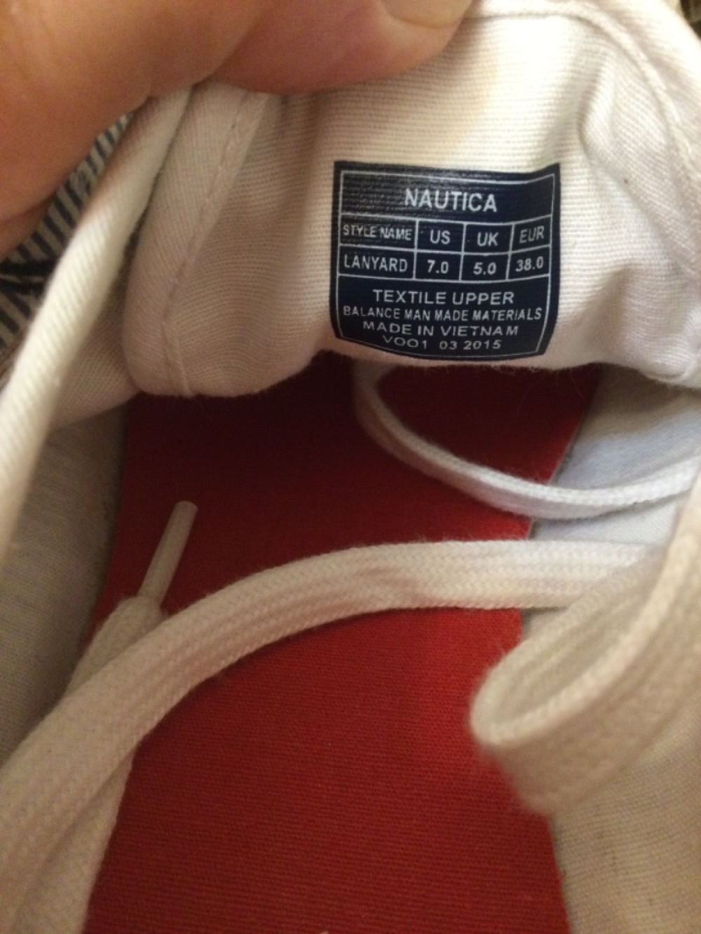 Nautica Lanyard Canvas Sneakers Women’s 7 US ( 38 EU) Blue White Striped Comfort - Picture 10 of 15
